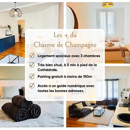 Apartment Le Charme De Champagne - 3 Chambres & Wifi & Proche Centre